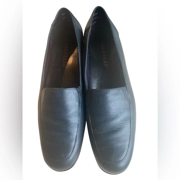 Trotters Jess Navy Blue Women's Slip On Comfort Leather Loafer, size 9 N - Picture 2 of 14